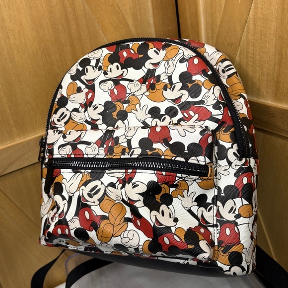 Disney Black and Gray Mickey Mouse Mini Backpack - Picture 1 of 5